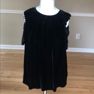 GAP velvet flutter sleeve top